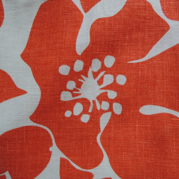 J. Crew Orange & White Floral Linen Trumpet Skirt 8 - Picture 5 of 7